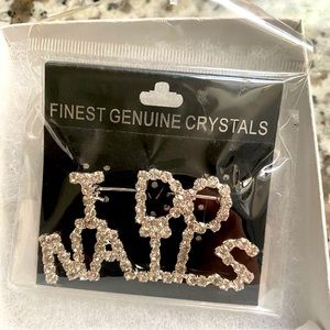 Crystal I do nails fashion pin